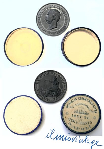 Medaglia prima esposizione nazionale Palermo 1891/92