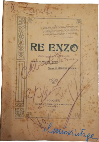 Re Enzo – Libretto opera comica 1905
