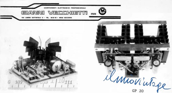 Amplificatori premontati Vecchietti  – Depliant anni 70