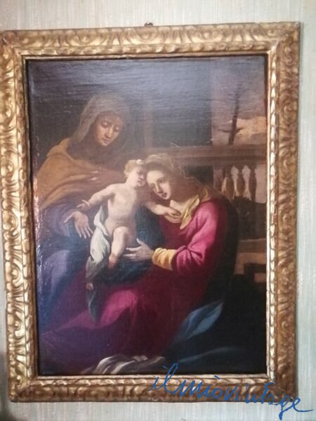 Antico dipinto religioso Madonna con Bambino